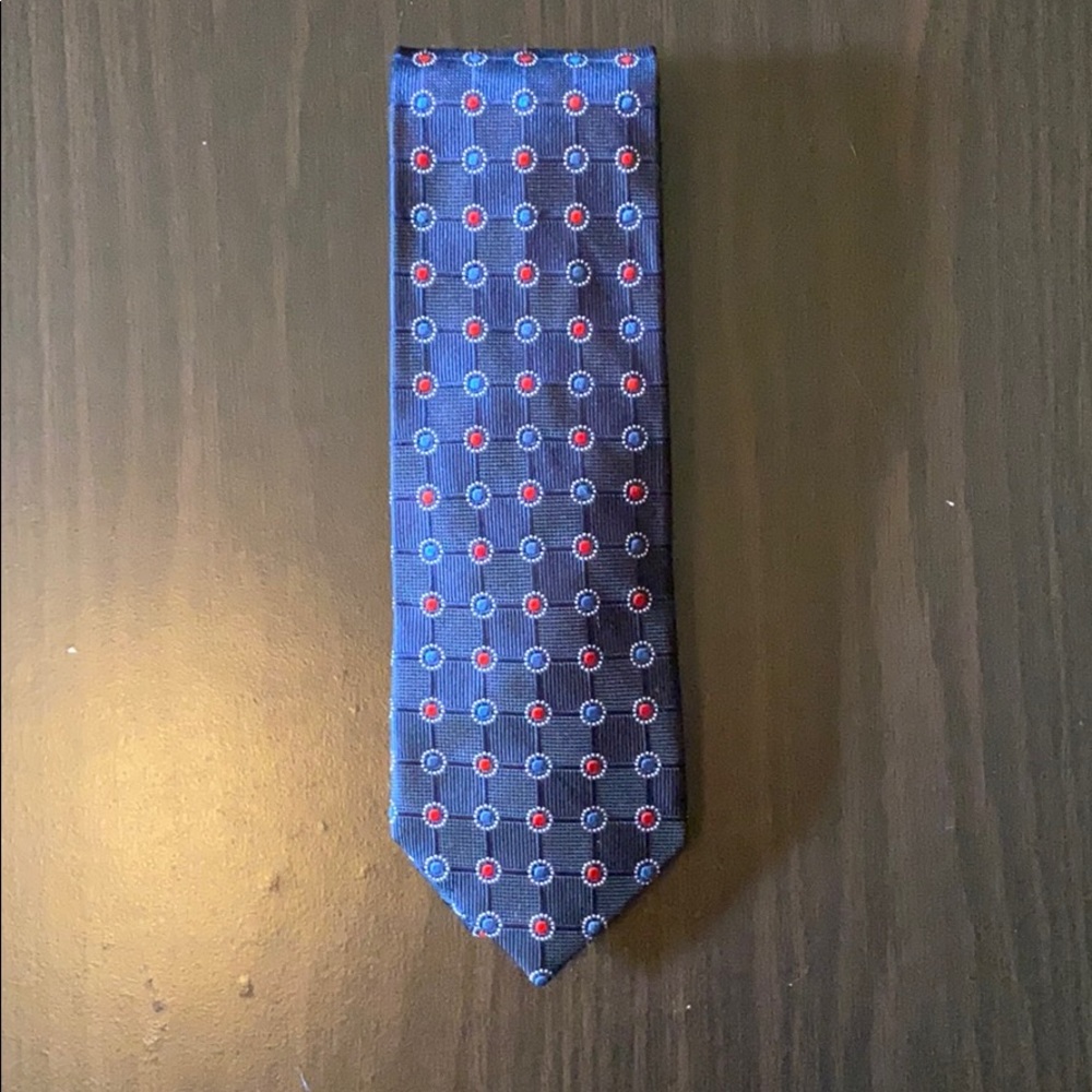 $10 Ties: Jos A Bank Blue, Spotted Necktie